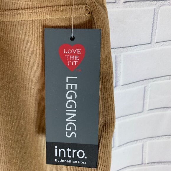 Intro Love The Fit Tan Corduroy Knit Legging Sz XL - Picture 5 of 7